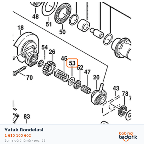 Bosch Yatak Rondelasi — GBH 12 VRE (1 610 100 602) Bosch Yatak Rondelasi — GBH 12 VRE (1 610 100 602)