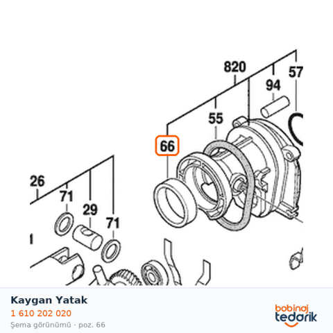 Bosch Kaygan Yatak — GBH 2-22 S (1 610 202 020) Bosch Kaygan Yatak — GBH 2-22 S (1 610 202 020)