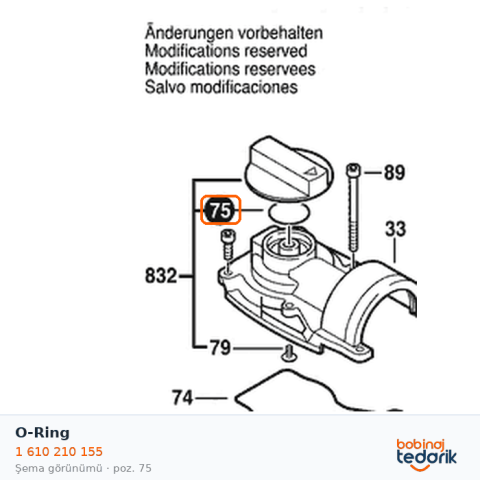 Bosch O-Ring — GBH 3-28 E (1 610 210 155)
