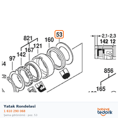 Bosch Yatak Rondelasi — GBH 5-38 D (1 610 290 068) Bosch Yatak Rondelasi — GBH 5-38 D (1 610 290 068)