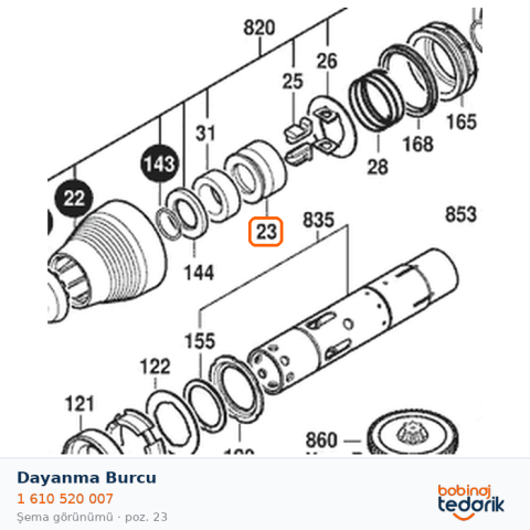 Bosch Dayanma Burcu — GBH 12-52 DV (1 610 520 007)