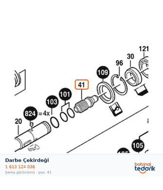 Bosch Darbe Çekirdeği — GBH 5/40 DCE (1 613 124 036) Bosch Darbe Çekirdeği — GBH 5/40 DCE (1 613 124 036)