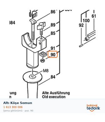 Bosch Altı Köşe Somun — GBH 5/40 DCE (1 613 300 006) Bosch Altı Köşe Somun — GBH 5/40 DCE (1 613 300 006)