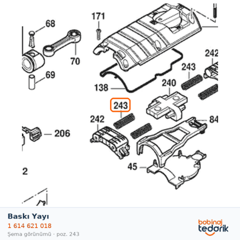 Bosch Baskı Yayı — GBH 12-52 DV (1 614 621 018)
