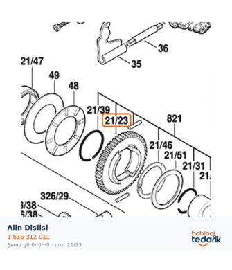 Bosch Alin Dişlisi — GBH 14,4 V-LI (1 616 312 011)