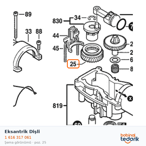 Bosch Eksantrik Dişli — GBH 3-28 E (1 616 317 061) Bosch Eksantrik Dişli — GBH 3-28 E (1 616 317 061)