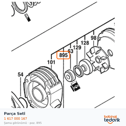 Bosch Parça Seti — GBH 2-20 REA (1 617 000 167)