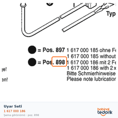 Bosch Uyar Seti — GSH 4 (1 617 000 186) Bosch Uyar Seti — GSH 4 (1 617 000 186)
