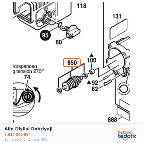Bosch Alin Dişlisi Debriyaji — GBH 8/65 DCE (1 617 000 934) Bosch Alin Dişlisi Debriyaji — GBH 8/65 DCE (1 617 000 934)
