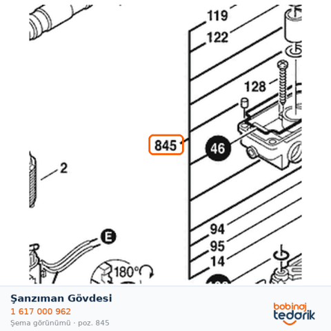 Bosch Şanzıman Gövdesi — GBH 5/40 DCE (1 617 000 962)