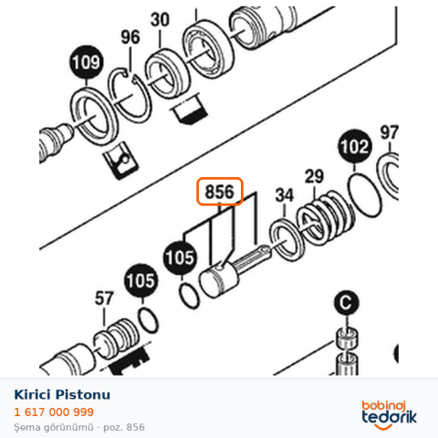Bosch Kirici Pistonu — GBH 5/40 DCE (1 617 000 999)