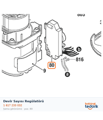 Bosch Devir Sayısı Regülatörü — GBH 5-40 DE (1 617 233 032)