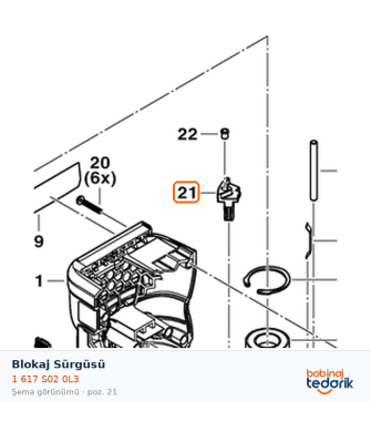 Bosch Blokaj Sürgüsü — GKF 18V-8 UNI baretool (1 617 S02 0L3) Bosch Blokaj Sürgüsü — GKF 18V-8 UNI baretool (1 617 S02 0L3)