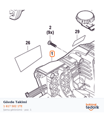Bosch Gövde Takimi — GSA 18V-32-2 (1 617 S02 1TE) Bosch Gövde Takimi — GSA 18V-32-2 (1 617 S02 1TE)