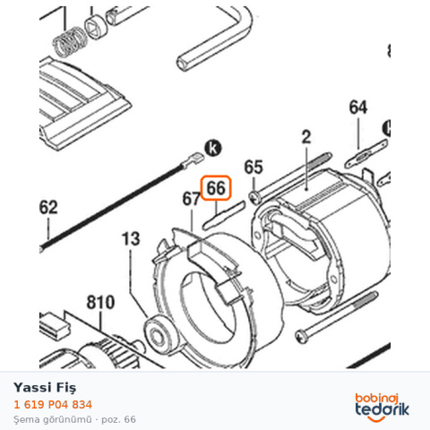 Bosch Yassi Fiş — GSA 1100 E (1 619 P04 834) Bosch Yassi Fiş — GSA 1100 E (1 619 P04 834)