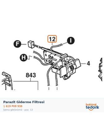 Bosch Parazit Giderme Filtresi — GST 25 Metal (1 619 P08 938) Bosch Parazit Giderme Filtresi — GST 25 Metal (1 619 P08 938)