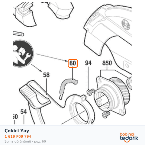 Bosch Çekici Yay — GKS7000 (1 619 P09 794) Bosch Çekici Yay — GKS7000 (1 619 P09 794)
