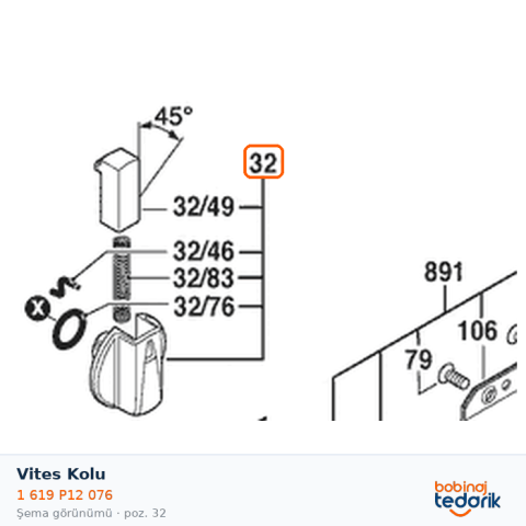 Bosch Vites Kolu — GBH 2-28 DV (1 619 P12 076) Bosch Vites Kolu — GBH 2-28 DV (1 619 P12 076)