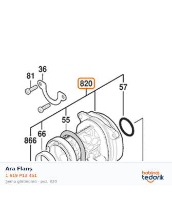 Bosch Ara Flanş — GBH 2-24 DFR (1 619 P13 451) Bosch Ara Flanş — GBH 2-24 DFR (1 619 P13 451)