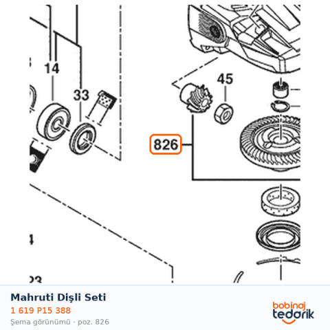 Bosch Mahruti Dişli Seti — GWS 20-230 P (1 619 P15 388)