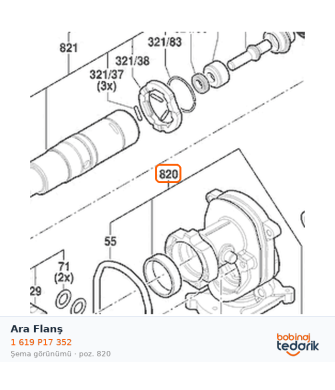 Bosch Ara Flanş — GBH 18V-24 C (1 619 P17 352) Bosch Ara Flanş — GBH 18V-24 C (1 619 P17 352)