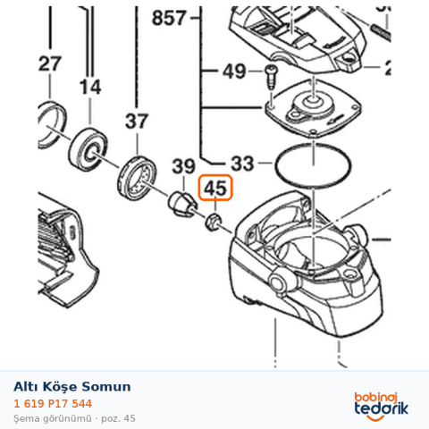 Bosch Altı Köşe Somun — GPO 14 CE (1 619 P17 544) Bosch Altı Köşe Somun — GPO 14 CE (1 619 P17 544)