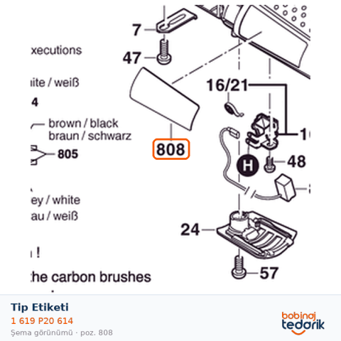 Bosch Tip Etiketi — GWS 7-125 S (1 619 P20 614) Bosch Tip Etiketi — GWS 7-125 S (1 619 P20 614)