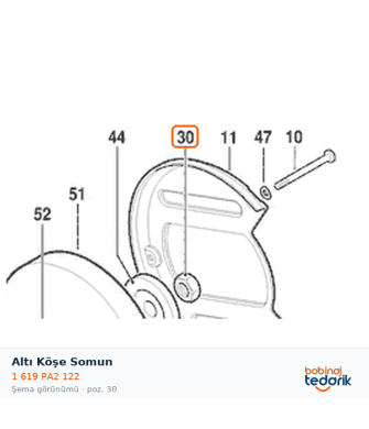 Bosch Altı Köşe Somun — GBG 6 (1 619 PA2 122) Bosch Altı Köşe Somun — GBG 6 (1 619 PA2 122)