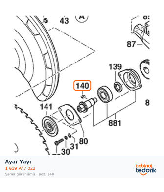 Bosch Ayar Yayı — GCM 10 MX (1 619 PA7 022) Bosch Ayar Yayı — GCM 10 MX (1 619 PA7 022)