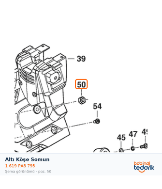 Bosch Altı Köşe Somun — GCB 18V-127 (1 619 PA8 795) Bosch Altı Köşe Somun — GCB 18V-127 (1 619 PA8 795)