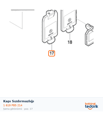 Bosch Kapı Sızdırmazlığı — GPB 18V-5 C (1 619 PB5 214) Bosch Kapı Sızdırmazlığı — GPB 18V-5 C (1 619 PB5 214)