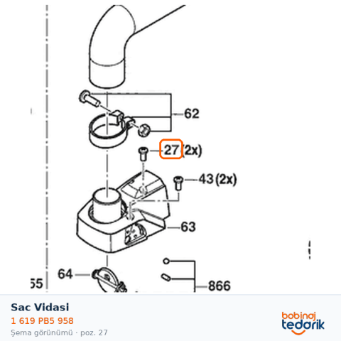 Bosch Sac Vidasi — GTR 55-225 (1 619 PB5 958) Bosch Sac Vidasi — GTR 55-225 (1 619 PB5 958)