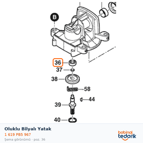 Bosch Oluklu Bilyalı Yatak — GTR 55-225 (1 619 PB5 967)