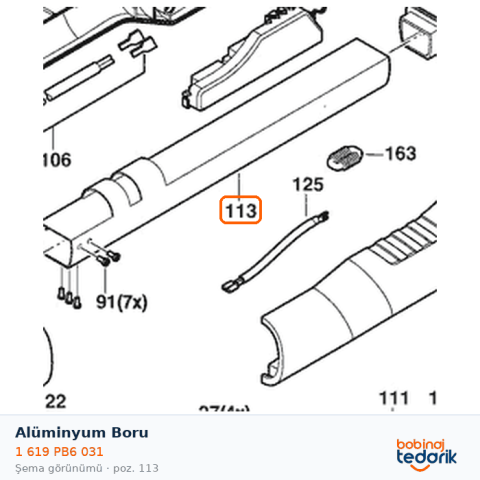 Bosch Alüminyum Boru — GTR 55-225 (1 619 PB6 031) Bosch Alüminyum Boru — GTR 55-225 (1 619 PB6 031)