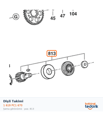 Bosch Dişli Takimi — GCB 18V-127 (1 619 PC1 670) Bosch Dişli Takimi — GCB 18V-127 (1 619 PC1 670)