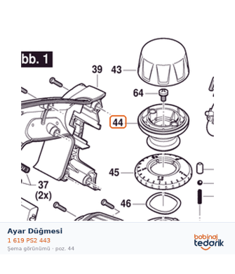 Bosch Ayar Düğmesi — GHO18V-20 (1 619 PS2 443) Bosch Ayar Düğmesi — GHO18V-20 (1 619 PS2 443)