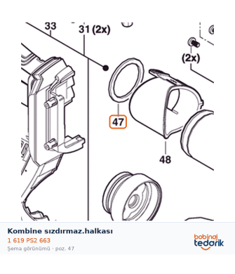 Bosch Kombine sızdırmaz.halkası — GFP 18V-10 (1 619 PS2 663) Bosch Kombine sızdırmaz.halkası — GFP 18V-10 (1 619 PS2 663)
