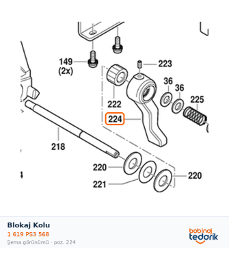 Bosch Blokaj Kolu — GTS 70-216 (1 619 PS3 568) Bosch Blokaj Kolu — GTS 70-216 (1 619 PS3 568)