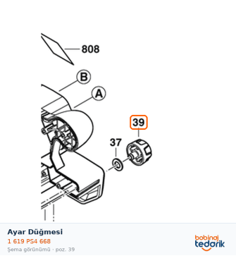 Bosch Ayar Düğmesi — GBS18V-75 (1 619 PS4 668) Bosch Ayar Düğmesi — GBS18V-75 (1 619 PS4 668)