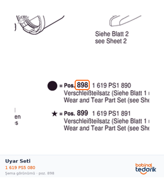 Bosch Uyar Seti — GSH5MX (1 619 PS5 080) Bosch Uyar Seti — GSH5MX (1 619 PS5 080)