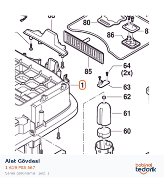 Bosch Alet Gövdesi — GAS12-25LS (1 619 PS5 567) Bosch Alet Gövdesi — GAS12-25LS (1 619 PS5 567)