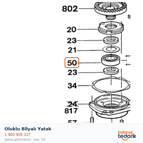 Bosch Oluklu Bilyalı Yatak — GZWS 1339.1 (1 900 905 227)