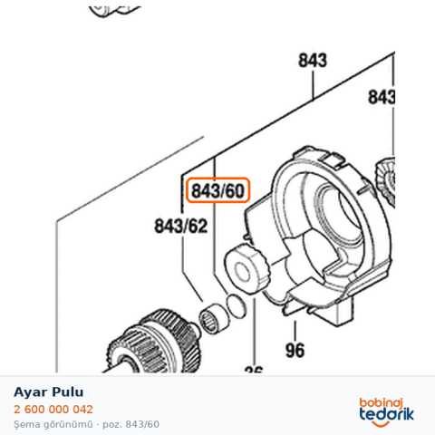 Bosch Ayar Pulu — GSB 162-2 RE bulk (2 600 000 042) Bosch Ayar Pulu — GSB 162-2 RE bulk (2 600 000 042)