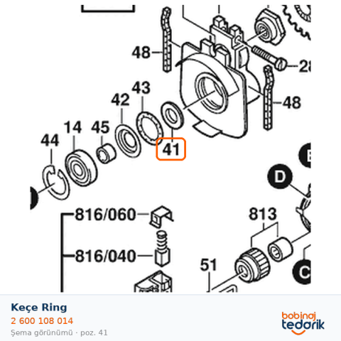 Bosch Keçe Ring — GSB 16 (2 600 108 014)