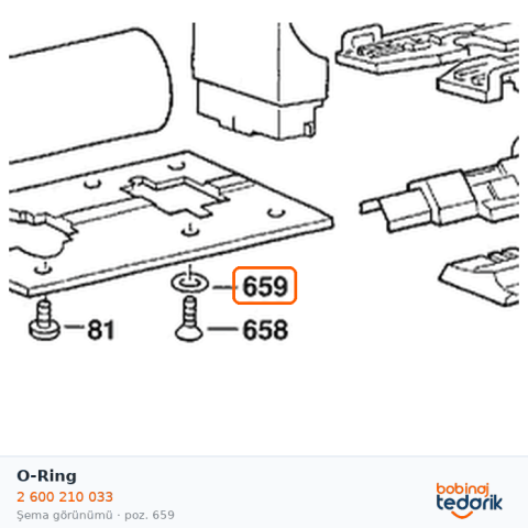 Bosch O-Ring — GST 60 PBAE (2 600 210 033) Bosch O-Ring — GST 60 PBAE (2 600 210 033)