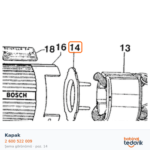 Bosch Kapak — GSC 2,8 (2 600 522 009) Bosch Kapak — GSC 2,8 (2 600 522 009)