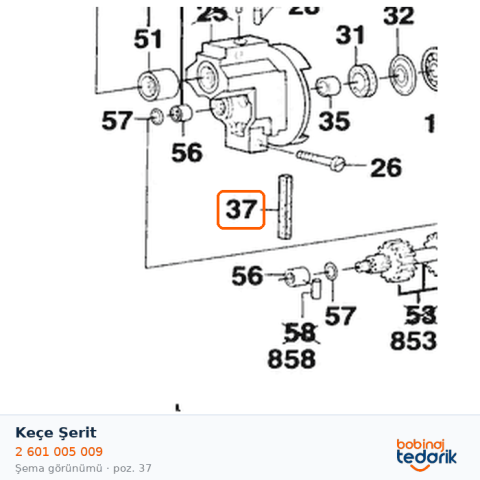 Bosch Keçe Şerit — GBM 10-2 (2 601 005 009) Bosch Keçe Şerit — GBM 10-2 (2 601 005 009)