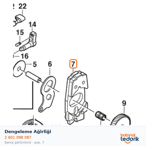 Bosch Dengeleme Ağirliği — GST 120 E (2 601 098 087) Bosch Dengeleme Ağirliği — GST 120 E (2 601 098 087)