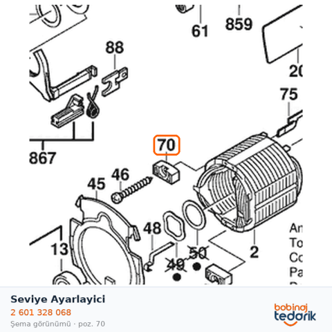 Bosch Seviye Ayarlayici — GSB 22-2 RE (2 601 328 068) Bosch Seviye Ayarlayici — GSB 22-2 RE (2 601 328 068)