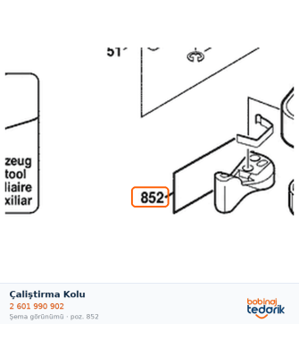 Bosch Çaliştirma Kolu — GVS 350 AE (2 601 990 902) Bosch Çaliştirma Kolu — GVS 350 AE (2 601 990 902)